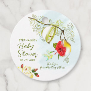Kolibri-Teeparty-Baby-Shower Geschenkanhänger
