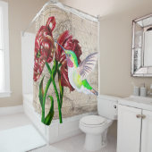 Kolibri-Tulpe-Karte Duschvorhang (Beispiel)