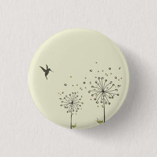 Kolibri u. Löwenzahn Button (Vorderseite)