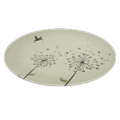 Kolibri u. Löwenzahn Schneidebrett (Ecke)