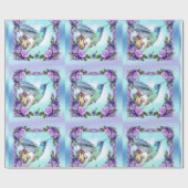 Kolibri-u. Rosen-glattes Verpackungs-Papier, 30" x Geschenkpapier (Flach)