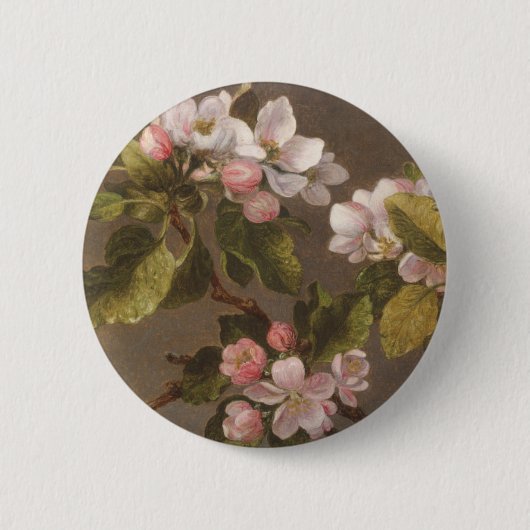 Kolibri und Apple-Blüten Button (Vorderseite)