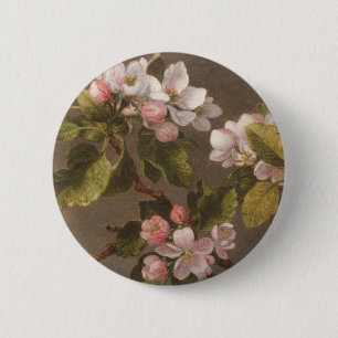 Kolibri und Apple-Blüten Button
