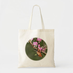 Kolibri-und Blumen-Bild Tragetasche