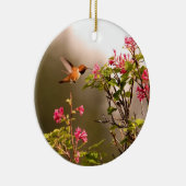 Kolibri und Blumen Keramik Ornament (Rechts)
