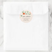 Kolibri und Blumen Runder Aufkleber (Tasche)