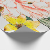 KOLIBRI-UND BLUMEN-VERPACKUNGS-PAPIER GESCHENKPAPIER (Ecke)