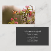 Kolibri und Blumen Visitenkarte (Vorne/Hinten)