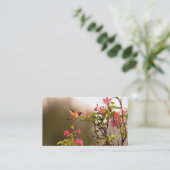 Kolibri und Blumen Visitenkarte (Stehend Vorderseite)