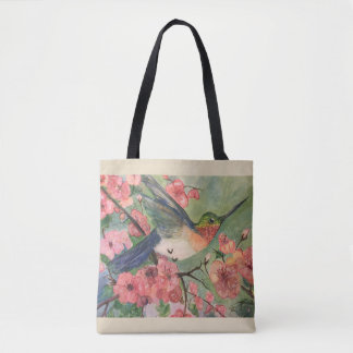 Kolibri und Blüten-Tasche Tasche