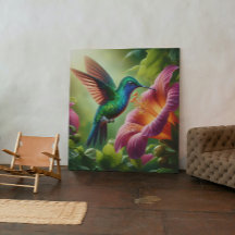 Kolibri und Hibiskus