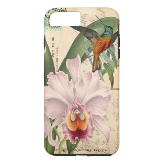 Kolibri und Orchidee Case-Mate iPhone Hülle (Rückseite)