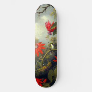Kolibri und Passionsblumen Malerei Skateboard