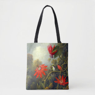 Kolibri und Passionsblumen Malerei Tasche