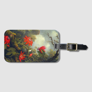 Kolibri- und Passionsblumenmalerei Gepäckanhänger
