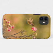 Kolibri und rosa Blumen Case-Mate iPhone Hülle (Rückseite (Horizontal))