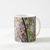 Kolibri und rosa Blumen Kaffeetasse (VorderseiteRechts)
