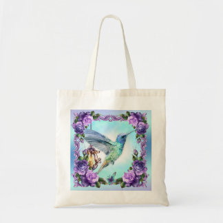 Kolibri-und Rosen-Budget-Tasche Tragetasche