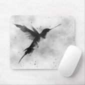 KOLIBRI UND SCHWARZE STERNE MAUSPAD (Mit Mouse)