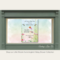 Kolibri- und Wildblumen-Baby-Party