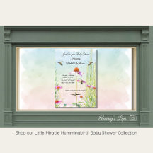 Kolibri- und Wildblumen-Baby-Shower