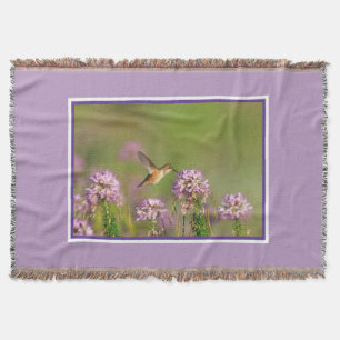 Kolibri und Wildblumen Decke