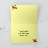 Kolibri-und Zinnias-Geburtstag Karte (Innenseite)