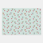 Kolibri Valentinstag Geschenkpapier Set (Vorderseite 2)