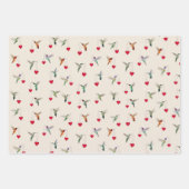 Kolibri Valentinstag Geschenkpapier Set (Vorderseite)