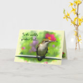 Kolibri-Vatertag Karte (Gelbe Blume)