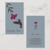 Kolibri-Visitenkarte (blau) Visitenkarte (Vorne/Hinten)