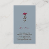 Kolibri-Visitenkarte (blau) Visitenkarte (Rückseite)