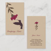 Kolibri-Visitenkarte (Creme) Visitenkarte (Vorne/Hinten)