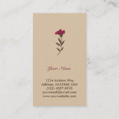 Kolibri-Visitenkarte (Creme) Visitenkarte (Rückseite)