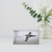 Kolibri-Visitenkarte Visitenkarte (Stehend Vorderseite)