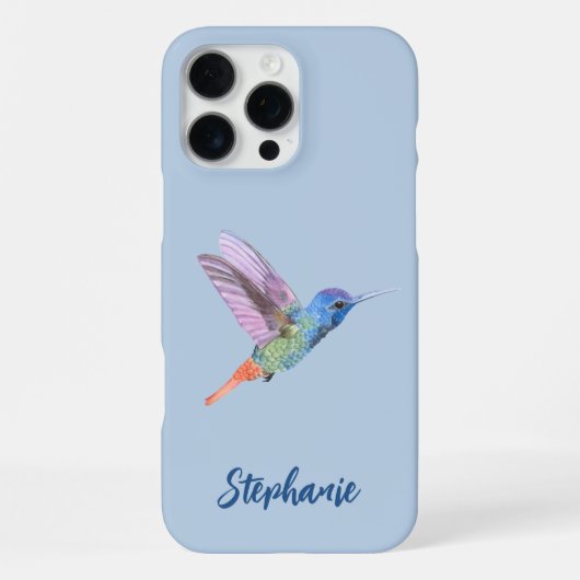 Kolibri Vogel Blau iPhone Hülle (Rückseite)