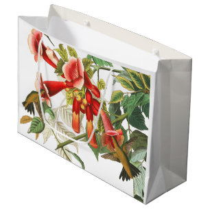 Kolibri-Vogel-Blumen Audubon Geschenk-Tasche Große Geschenktüte