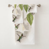 Kolibri-Vogel-Blumen-Bad-Tuch-Set Badhandtuch Set (Insitu)