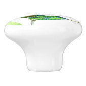 Kolibri-Vogel-Blumen-Blumengarten-Griff Keramikknauf (Seitenansicht)