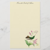 Kolibri-Vogel-Blumen-Blumentier-Tiere Briefpapier