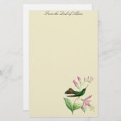Kolibri-Vogel-Blumen-Blumentier-Tiere Briefpapier