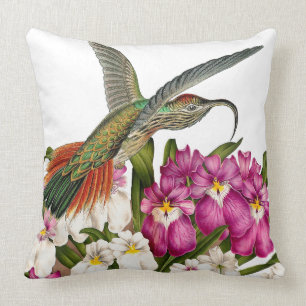 Kolibri-Vogel-Blumen-Blumentier-Tiere Kissen