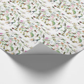 Kolibri-Vogel-Blumen-Blumenverpackungs-Papier Geschenkpapier (Ecke)