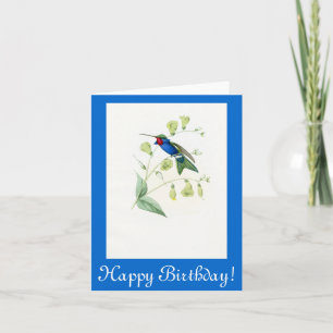 Kolibri Vögel Blumen Floral Wildtiere Tiere Karte