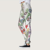 Kolibri-Vogel-Blumen ganz über Druck-Leggings Leggings (Links)