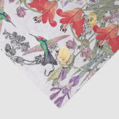 Kolibri-Vogel-Blumen-Garten-Seidenpapier Seidenpapier (Detail)