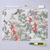 Kolibri-Vogel-Blumen-Garten-Seidenpapier Seidenpapier (Handwerk)