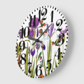 Kolibri-Vogel-Blumen-große Zahl-Wand-Uhr Große Wanduhr (Winkel)