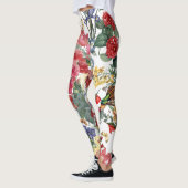 Kolibri-Vogel-Blumen-Schmetterlings-Leggings Leggings (Links)