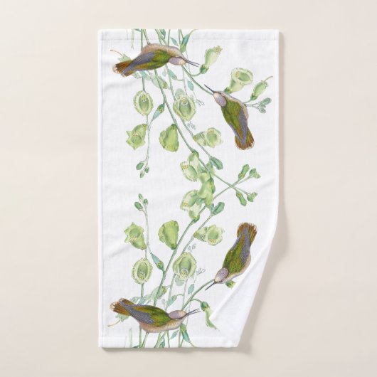 Kolibri-Vogel-Blumen-Tier-Bad-Tuch-Set Badhandtuch Set (Handtuch)